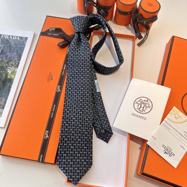 ✨Hermes MENS  NECKTIE  BLACK  -에르메스 남성용 넥타이 HE0005