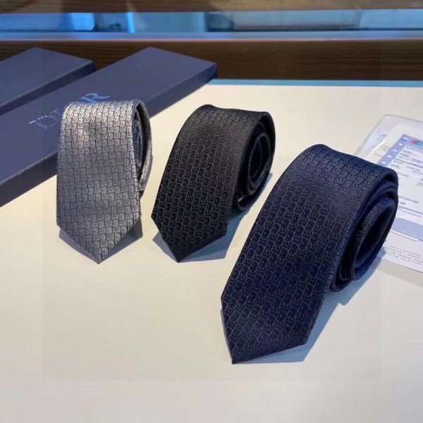 ✨DIOR  MENS  NECKTIE  NAVY DIO001 - 디올  남성용 넥타이 네이비/블랙