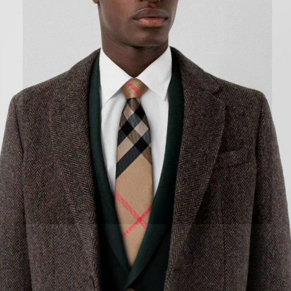 ✨BURBERRY  MENS  NECKTIE BROWN  -  버버리 남성용 넥타이 브라운, BU0001