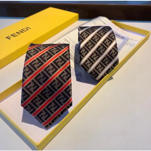 ✨FENDI   MENS  NECKTIE BROWN -  펜디 남성용 넥타이  FE0002
