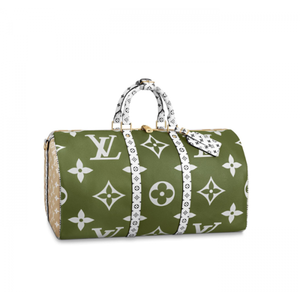 ✨Louis Vuitton 2019 Monogram Keepall Bandouliere Bag,50cm - 루이비통 2019 모노그램 키폴 반둘리에 남여공용 여행가방,M44590 ,LOUB1444,50 cm,그린