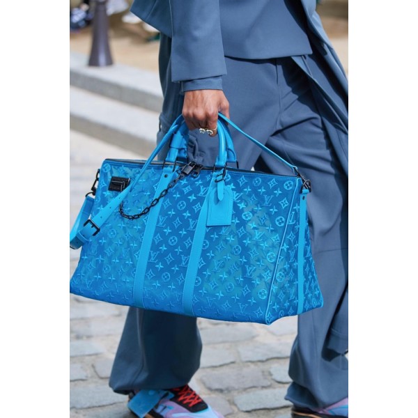✨Louis Vuitton 2019 Keepall Bandouliere  Bag,50cm - 루이비통 2019 키폴 반둘리에 남여공용 여행가방 M53972,LOUB1667,50cm,블루