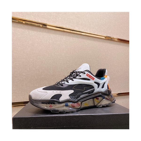 ✨Prada 2021 Men's Leather Running Shoes - 프라다 2021 남성용 레더 런닝슈즈,Size(240-270),PRAS0674,화이트
