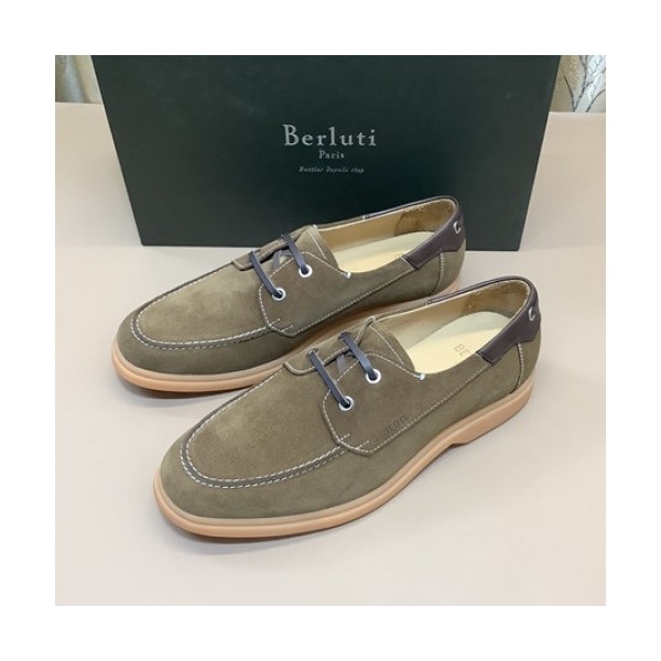 ✨Berluti 2021 Men's Leather Derby Shoes,BERTS0261 - 벨루티 2021 남성용 레더 더비슈즈,Size(240-270),카키