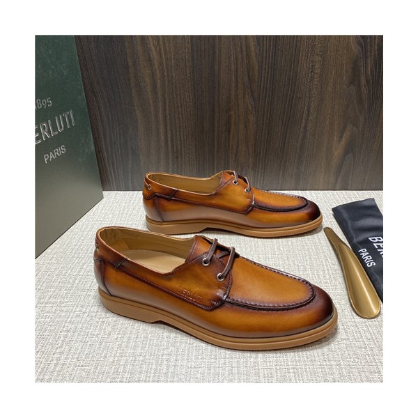 ✨Berluti 2021 Men's Leather Derby Shoes,BERTS0272 - 벨루티 2021 남성용 레더 더비슈즈,Size(240-270),카멜