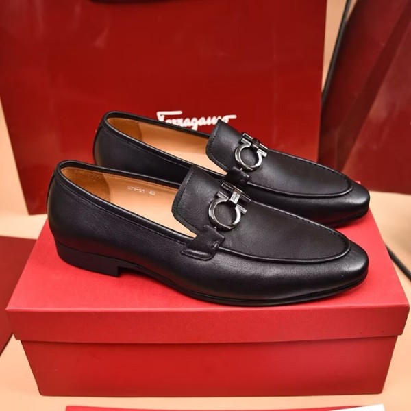 ✨Salvatore Ferragamo  2023 Mens Leather Oxford Shoes,FGMS0586 - 페라가모 2023 남성용 레더 옥스퍼드 슈즈,Size(240-275),블랙