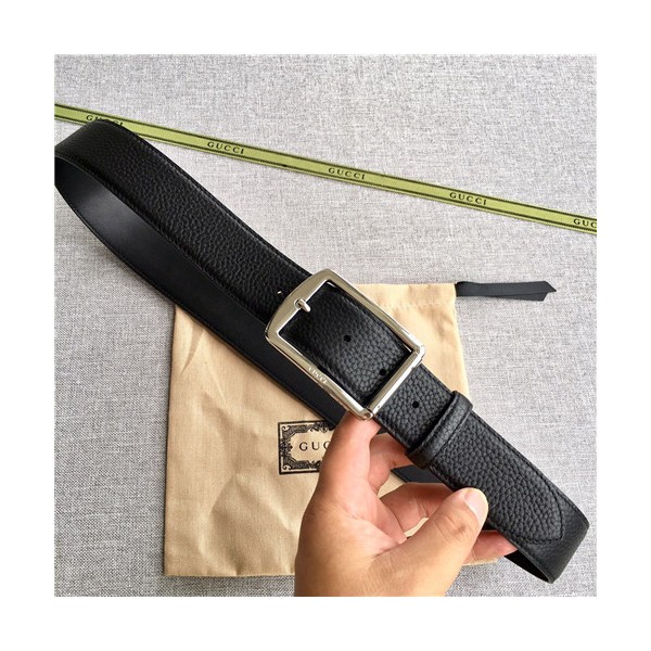 ✨Gucci 2021 Men's Leather Belt,3.8cm,GUBT0221 - 구찌 2021 남성용 레더 벨트,3.8cm, 블랙