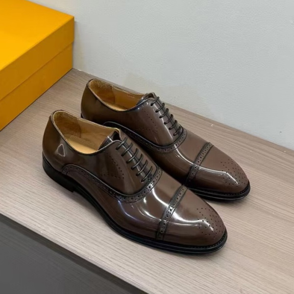 ✨Louis Vuitton 2024 Mens Leather Oxford Shoes,LOUS2191 - 루이비통 2024 남성용 레더 옥스퍼드 슈즈,Size(240-275),카멜