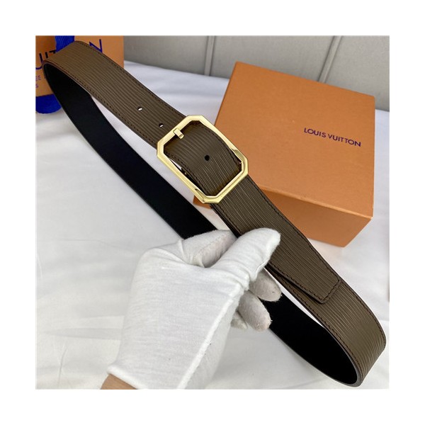 ✨Louis Vuitton 2021 Men's Leather Belt,3.5cm,LOUBT0231 - 루이비통 2021 남성용 레더 벨트,3.5cm,카키