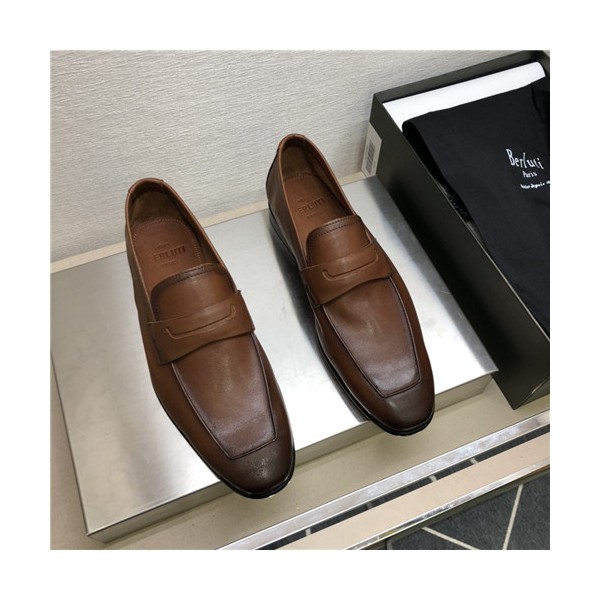 ✨Berluti 2021 Men's Leather Oxford Shoes,BERTS0288 - 벨루티 2021 남성용 레더 옥스퍼드 슈즈,Size(240-270),브라운