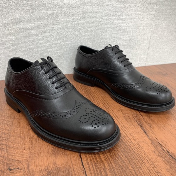 ✨Bally 2025 Mens Leather Derby Shoes,BALS0186 - 발리 2025 남성용 레더 더비슈즈,Size(240-270),블랙