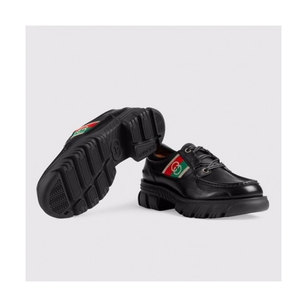 ✨구찌  남성 캐쥬얼 레더 슈즈 Size(240-275) 블랙 - Gucci   Men's Casual Leather Shoes Guc04521x Black