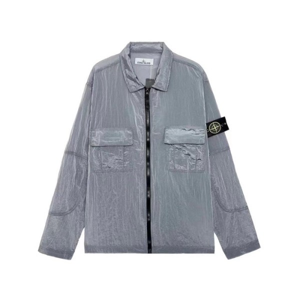 ✨스톤아일랜드 남성 캐쥬얼 그레이 자켓 - Mens Gray Jackets - sto0463x