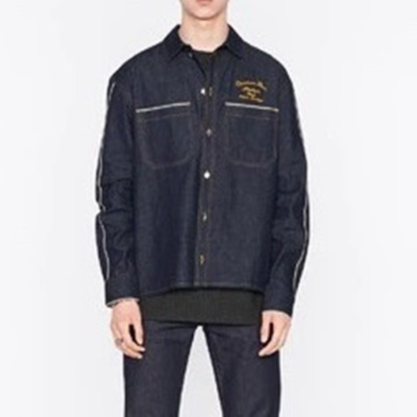 ✨디올 남성 클래식 블루 셔츠 - Mens Blue Tshirts - dio01757x