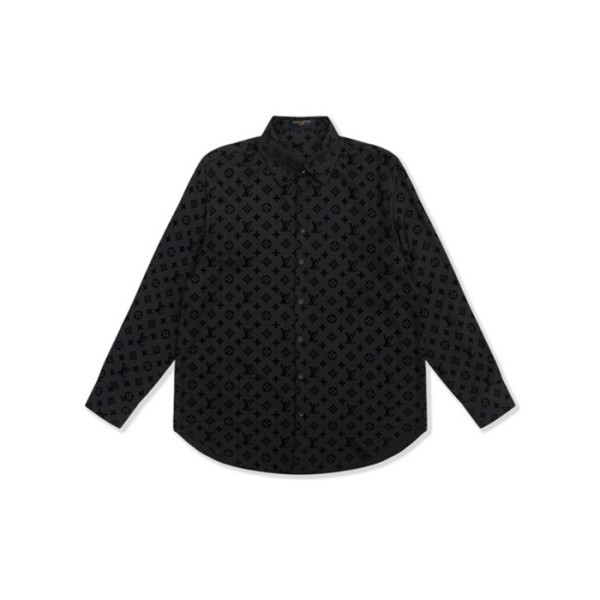 ✨루이비통 남성 이니셜 블랙 셔츠 - Louis vuitton Mens Black Tshirts - lou4341x
