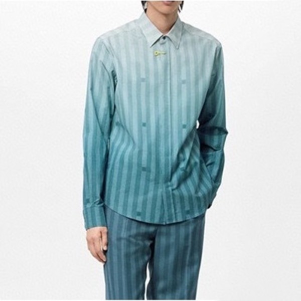 ✨루이비통 남성 이니셜 블루 셔츠 - Mens Blue Tshirts - lou04928x