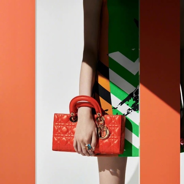 ✨디올 여성 오렌지 D-Joy 레이디백 - Womens Orange Lady Bag - dio01907x