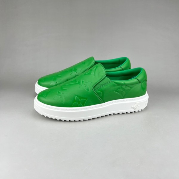 ✨루이비통 남/녀 모노그램 그린 로퍼 - Unisex Green Loafer - lou05034x