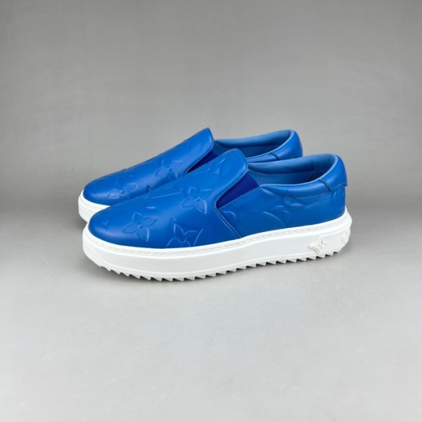 ✨루이비통 남/녀 모노그램 블루 로퍼 - Unisex Blue Loafer - lou05035x
