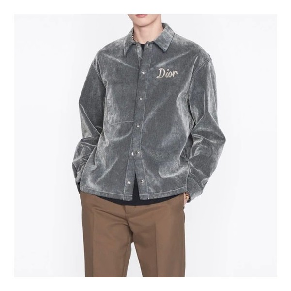 ✨디올 남성 클래식 그레이 셔츠 - Mens Gray Tshirts - dio01989x