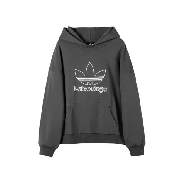 ✨발렌시아가 남/여 캐쥬얼 블랙 후드티 - Unisex Black Hoodie - bal01648x