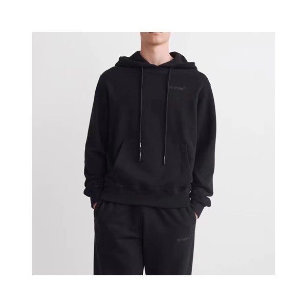 ✨오프화이트 남성 캐쥬얼 블랙 후드티 - Mens Black Hoodie - off0841x