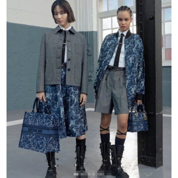 ✨디올 남/녀 네이비 북토트 - Dior Unisex Navy Book Tote - dio2075x