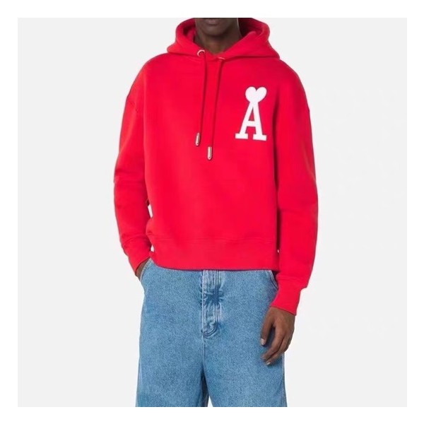 ✨아미 남성 캐쥬얼 레드 후드티 - Mens Red Hoodie - ami0301x