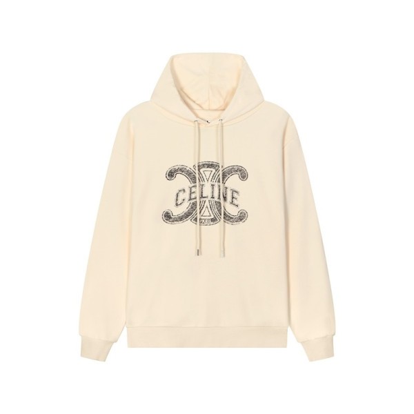 ✨셀린느 남성 캐쥬얼 아이보리 후드티 - Mens Ivory Hoodie - cel0499x