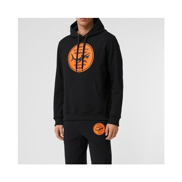 ✨버버리 남/녀 클래식 블랙 후드티 - Unisex Black Hoodie - bur04510x