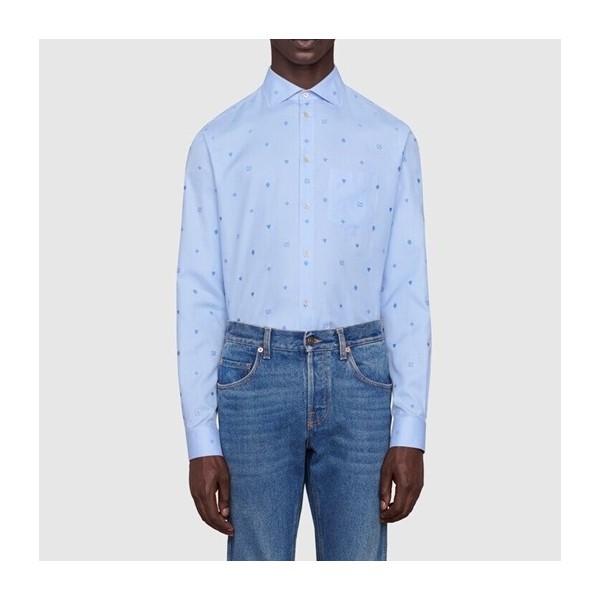 ✨구찌 남성 트렌디 블루 셔츠 - Gucci Mens Blue Tshirts - guc05185x