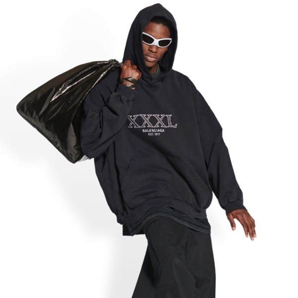 ✨발렌시아가 남/녀 캐쥬얼 블랙 후드티 - Balenciaga Unisex Black Hoodie - bal01710x