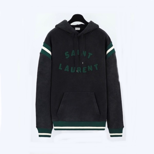 ✨입생로랑 남성 캐쥬얼 블랙 후드티 - Saint laurent Mens Black Hoodie - ysl0140x