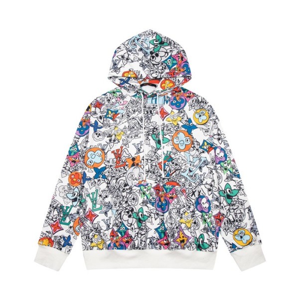 ✨루이비통 남자 베이직 화이트 후드티 - Louis vuitton Mens White Hoodie - lou05311x