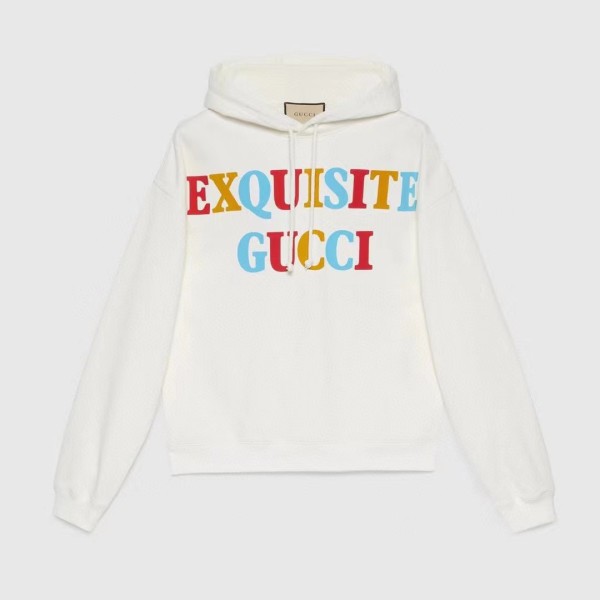 ✨구찌 남/녀 트렌디 화이트 후드티 -  Gucci Unisex White Hoodie - guc05253x