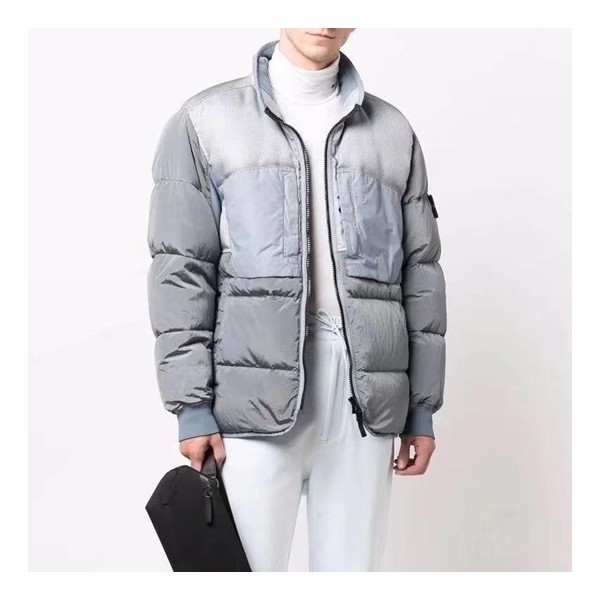 ✨스톤아일랜드 남성 그레이 구스다운 패딩 - Stone Island Mens Gray Padding - sto0496x