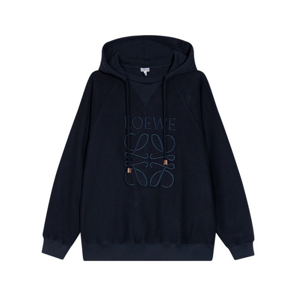✨로에베 남/녀 캐쥬얼 네이비 후드티 - Loewe Unisex Navy Hoodie - loe0662x