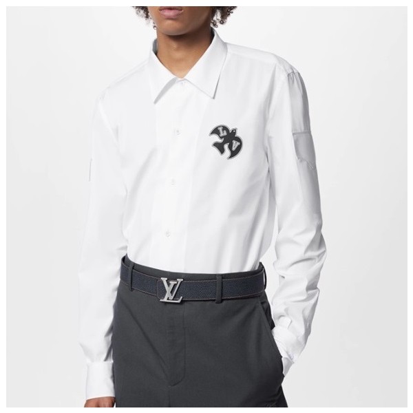 ✨루이비통 남성 이니셜 화이트 셔츠 - Louis vuitton Mens White Tshirts - lou05326x