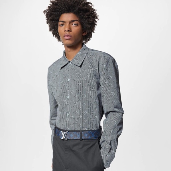 ✨루이비통 남성 이니셜 블랙 셔츠 - Louis vuitton Mens Black Tshirts - lou05347x