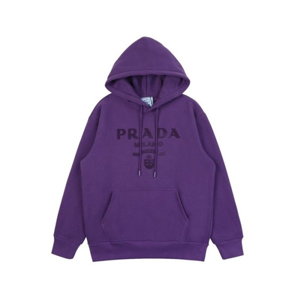 ✨프라다 남/녀 캐쥬얼 퍼플 후드티 - Prada Unisex Purple Hoodie - pra02875x