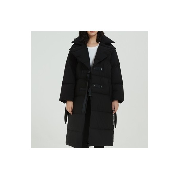 ✨질샌더 여성 구스다운 블랙 롱패딩 - Jil Sander Womens Black Padding - jil0052x