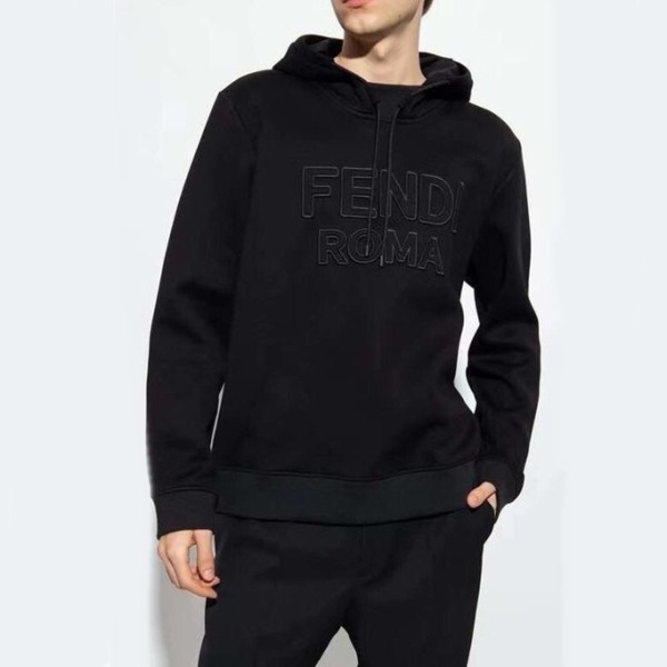 ✨펜디 남성 캐쥬얼 네이비 후드티 - Fendi Mens Navy Hoodie - fen01296x