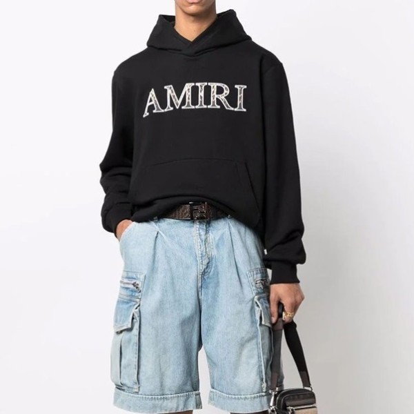 ✨아미리 남성 블랙 후드티 - Amiri Mens Black Hoodie - amr0389x