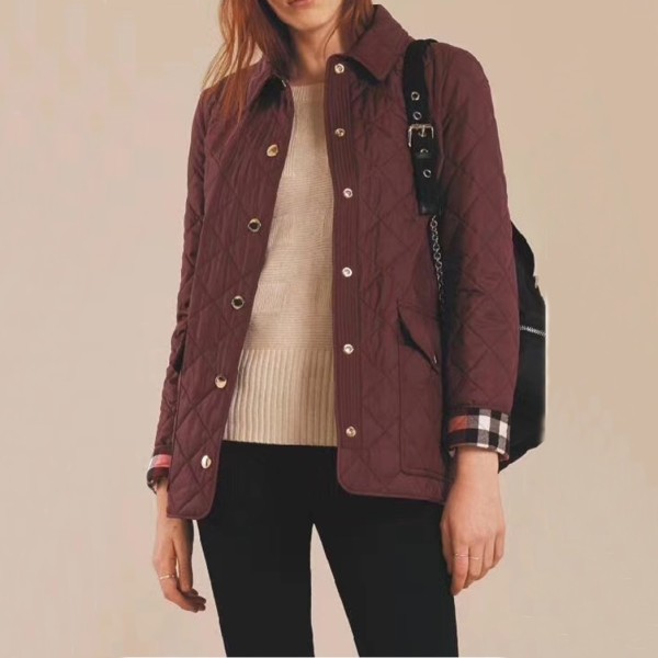 ✨버버리 여성 버건디 다운 자켓 - Burberry Womens Burgundy Jackets - bur04565x