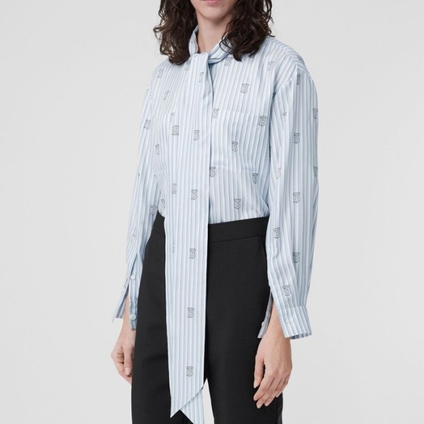✨버버리 여성 블루 셔츠 - Burberry Womens Blue Tshirts - bur04583x