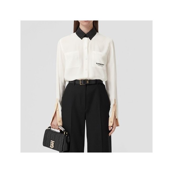 ✨버버리 여성 화이트 셔츠 - Burberry Womens White Tshirts - bur04585x