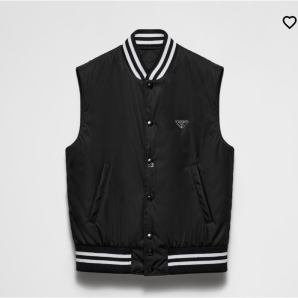 ✨프라다 남성 블랙 리나일론 베스트 - Prada Mens Black Vest - pra02893x