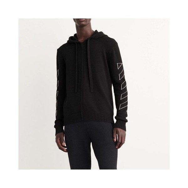 ✨오프화이트 남성 캐쥬얼 블랙 후드티 - Off-white Mens Black Hoodie - off0876x