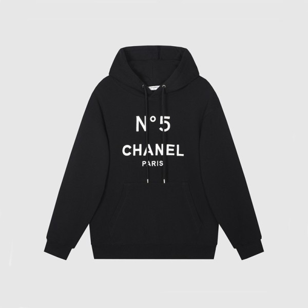 ✨샤넬 남/녀 캐쥬얼 블랙 후드티 - Chanel Unisex Black Hoodie - ch0011x