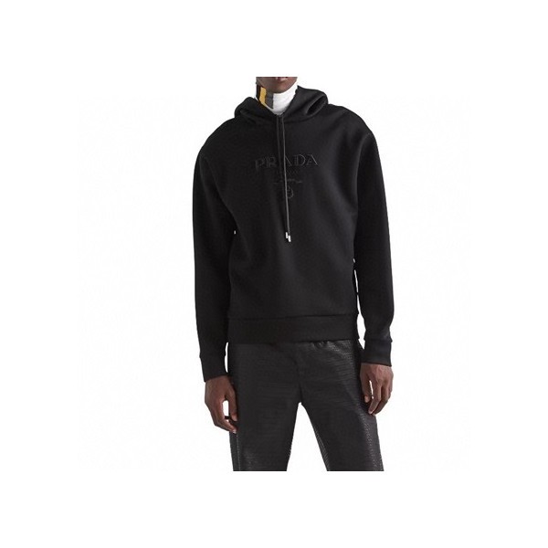 ✨프라다 남성 캐쥬얼 블랙 후드티 - Prada Mens Black Hoodie - pra09x